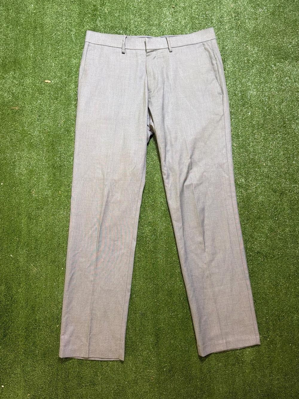 KENNETH COLE REACTION Mens 32x30 Light Gray Trousers/Dress Pants/Slacks